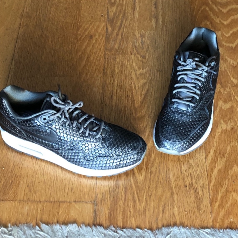 Nike Pewter Athletic Sneakers with White Sole